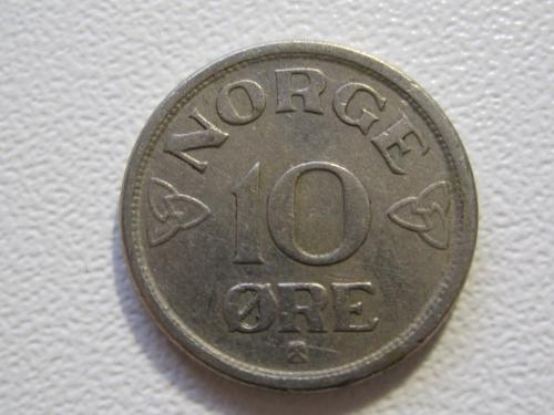 Норвегия 10 эре 1954 года #35190
