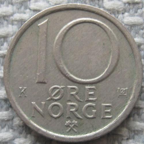 Норвегия 10 эре 1981 года #11209
