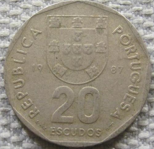 Португалия 20 эскудо 1987 года #12394