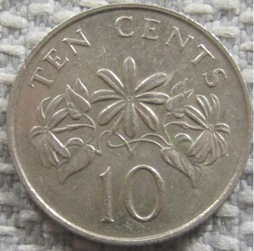 Сингапур 10 центов 1990 года #12661