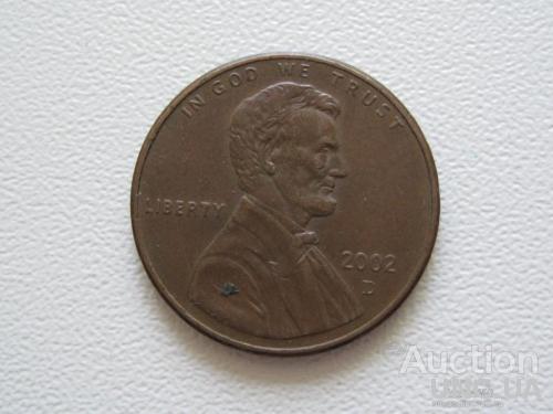 США 1 цент 2002 года D #9568