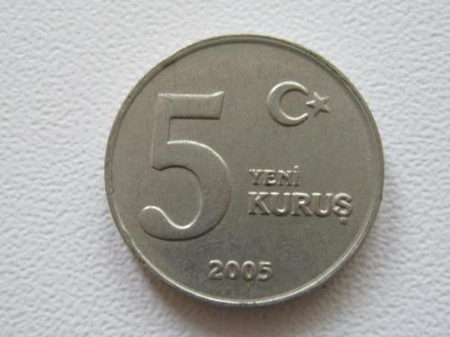 Турция 5 новых курушей 2005 года #14287