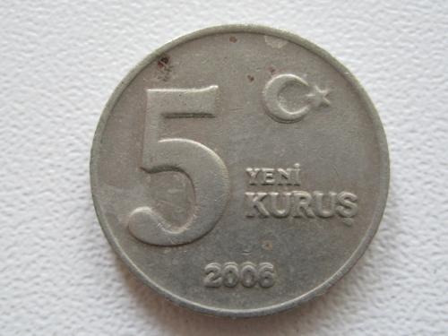 Турция 5 новых курушей 2006 года #14289