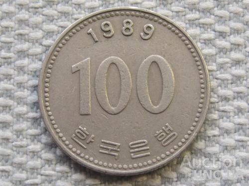 Южная Корея 100 вон 1989 года #5675