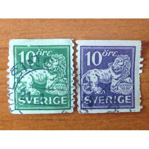 Из серии марок Лев. Швеция. 