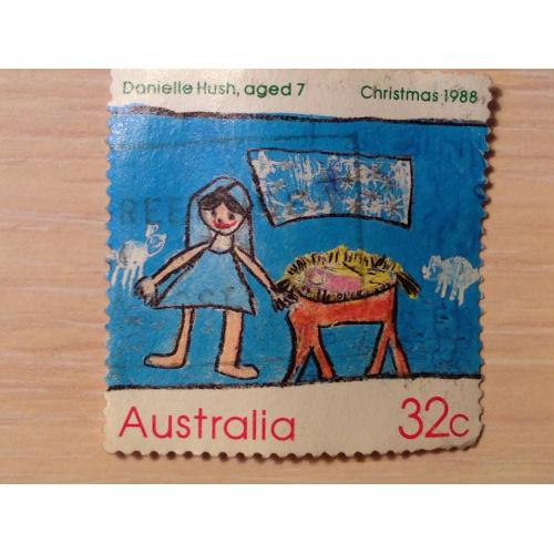Марка. Австралия. Рождество 1988 г.