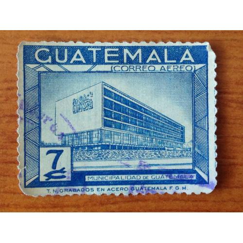 Марка. Гватемала. Municipalidad de Guatemala. 7 centavos.