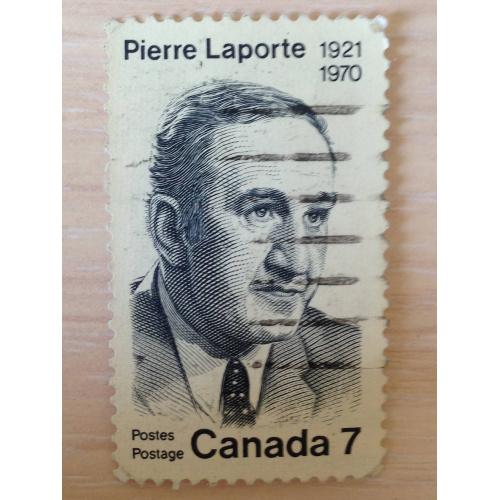 Марка. Канада. Pierre Laporte.