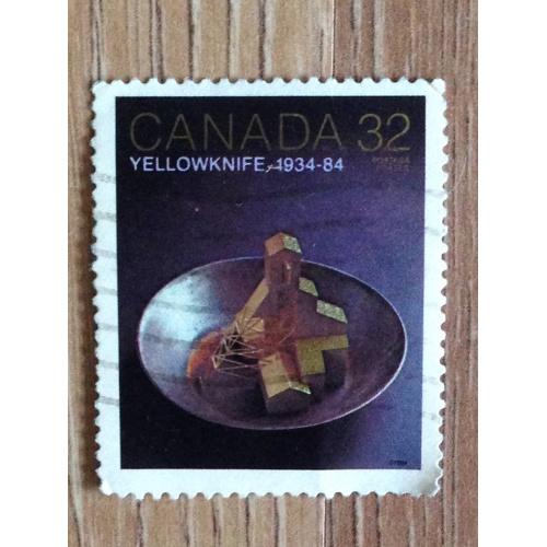 Марка. Канада. Yellowknife - 1934-84.'