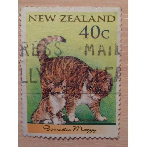 Марка. Коты. Новая Зеландия. 
