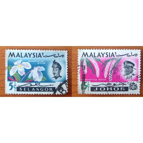 Из серии марок Штаты Малайзии. Селангор и Джохор.