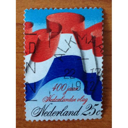 Марка. Нидерланды.Флаг. 25 с.