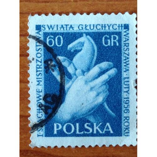 Марка. Польша. 60 GR. 1956 г.