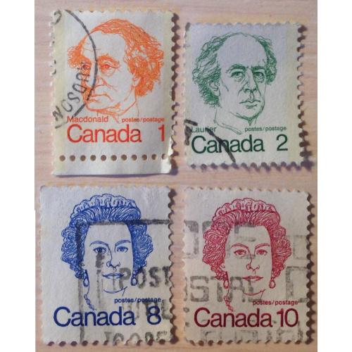 Марки из серии 1973-6 премьер-министры. Канада. 