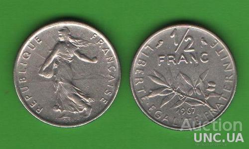 1/2 франка Франция 1967