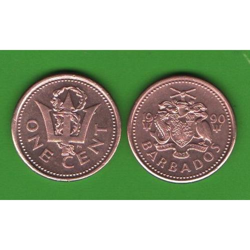 1 цент Барбадос 1990