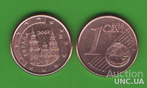 1 цент Испания 2002