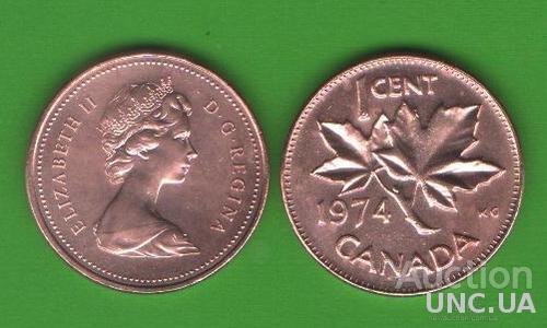 1 цент Канада 1974