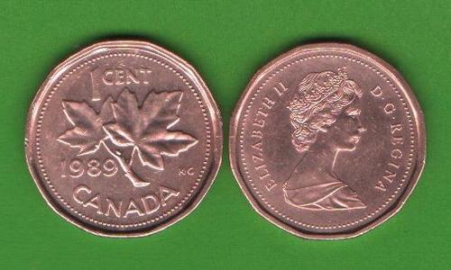 1 цент Канада 1989
