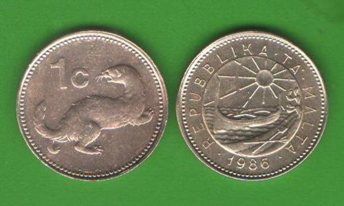 1 цент Мальта 1986