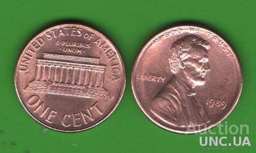 1 цент США 1989