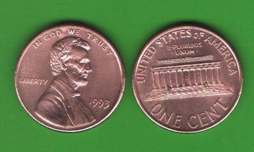 1 цент США 1993