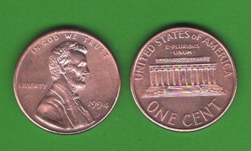1 цент США 1994 D 