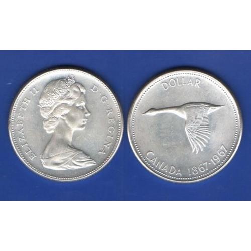 1 доллар Канада 1867-1967
