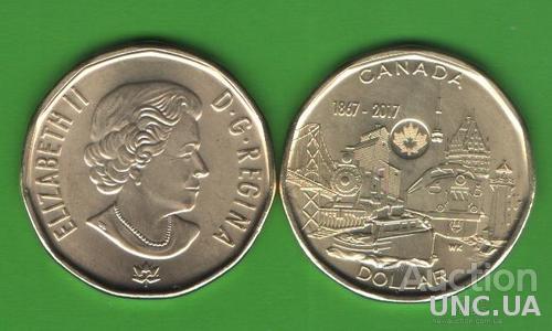 1 доллар Канада 1867-2017 UNC (150 лет Конфедерации Канада)