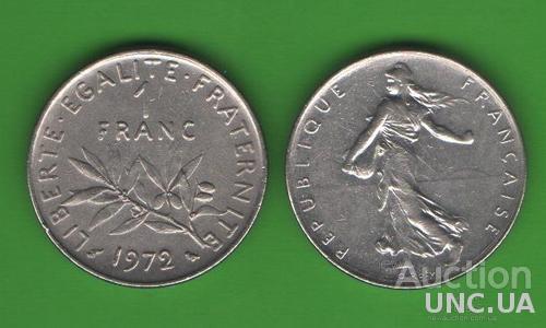 1 франк Франция 1972