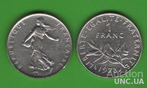 1 франк Франция 1978