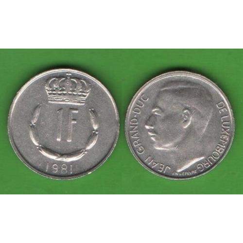 1 франк Люксембург 1981