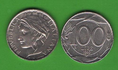 100 лир Италия 1999