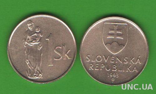 1 крона Словакия 1993