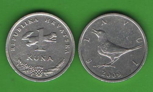 1 куна Хорватия 2009