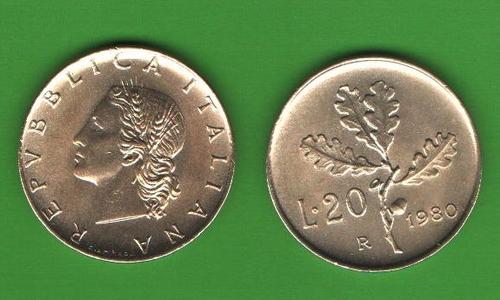 20 лир Италия 1980