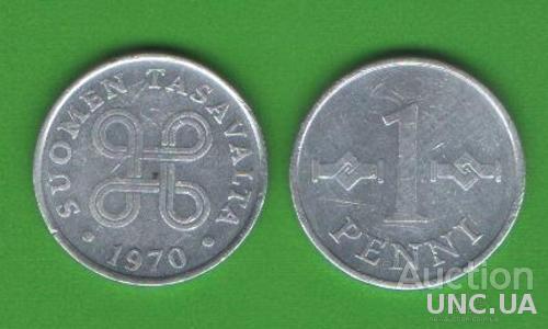 1 пенни Финляндия 1970