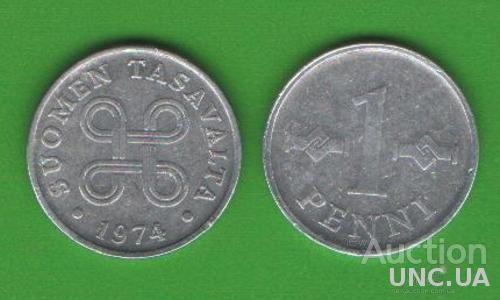 1 пенни Финляндия 1974