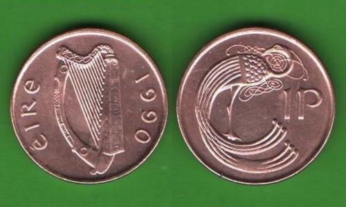 1 пенни Ирландия 1990