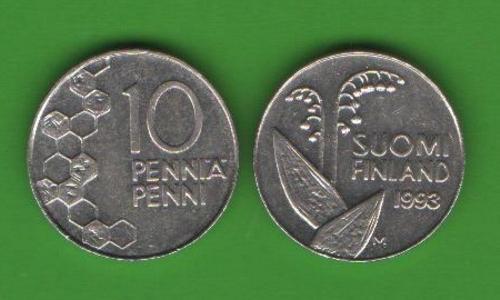 10 пенни Финляндия 1993
