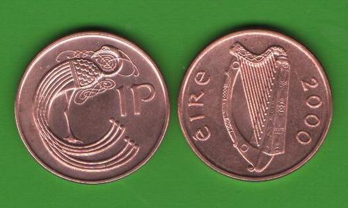 1 пенни Ирландия 2000
