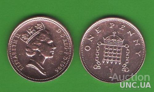 1 пенни Великобритания 1996