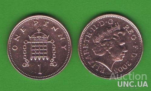 1 пенни Великобритания 2005