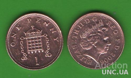 1 пенни Великобритания 2006