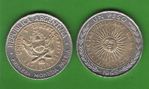 1 песо Аргентина 1995