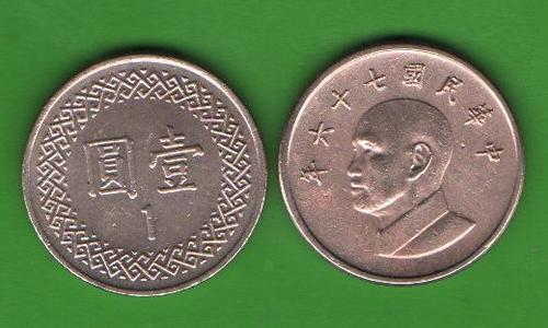1 юань Тайвань 1987