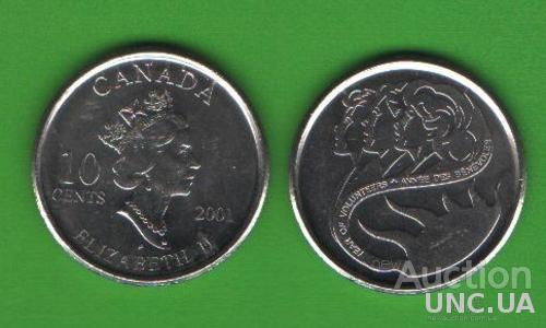 10 центов Канада 2001 (International Year of the Volunteer)