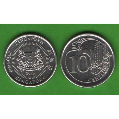 10 центов Сингапур 2013