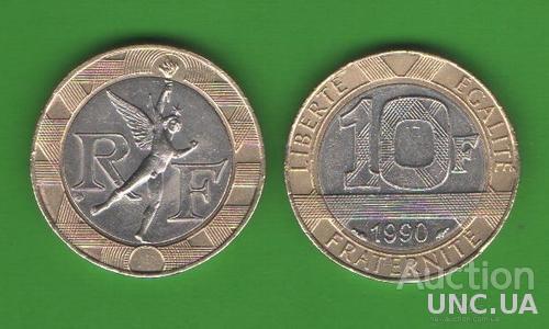 10 франков Франция 1990