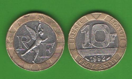10 франков Франция 1992